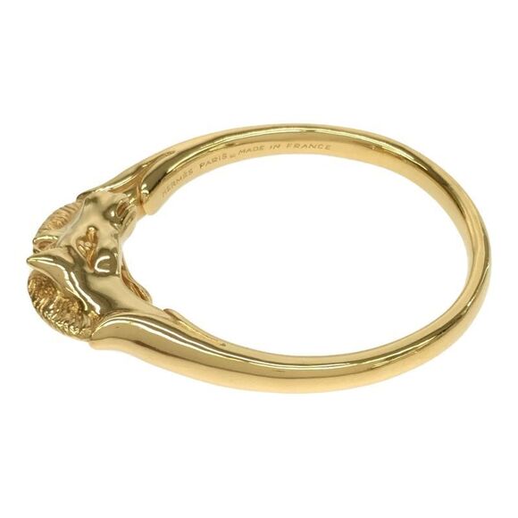 Hermes Bangle Bracelet Cheval Horse Double Head Horse Gold Color